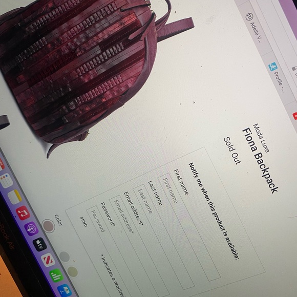 Moda Luxe Burgundy Fiona Backpack - Picture 6 of 6